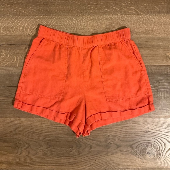 bp Pants - Women’s Nordstrom BP coral, linen blend, high waisted shorts, S